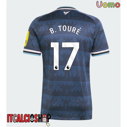 Newcastle United Bazoumana Toure #17 Seconda Maglia 2026-27 Manica Corta